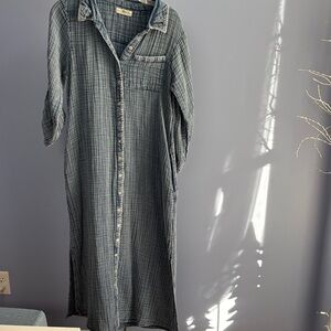 Natural Life Blue Cotton Gauze Dress